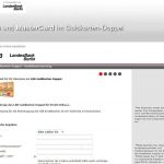 LBB Goldkarten-Doppel: Goldene MasterCard plus goldene VISA Kreditkarte LBB Goldkarten-Doppel Antrag (Screenshot http://kreditkarten-doppel.lbb.de/goldkartendoppel-form.html am 26.07.2015)